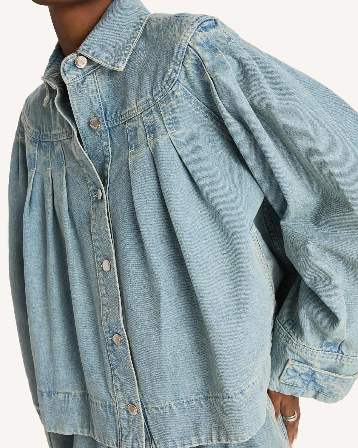【Merlette】EASTON DENIM JACKET Easton Denim Jacket in Mid-Blue Wash