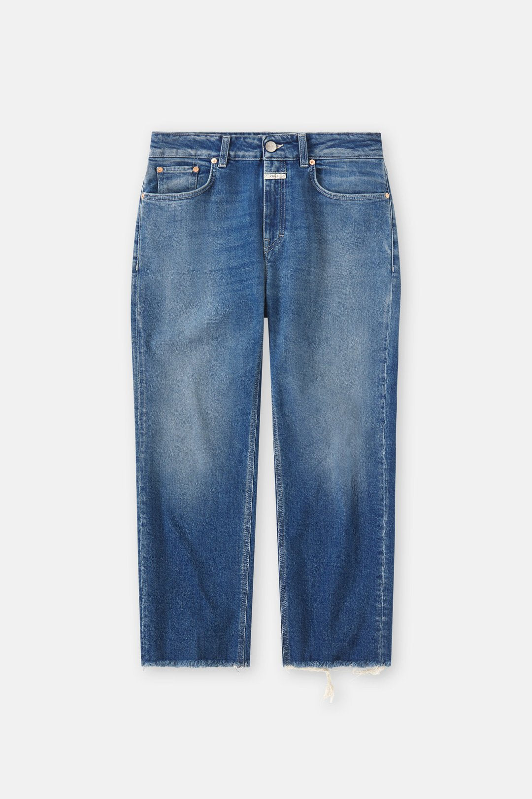 Raw hem straight jeans hotsell