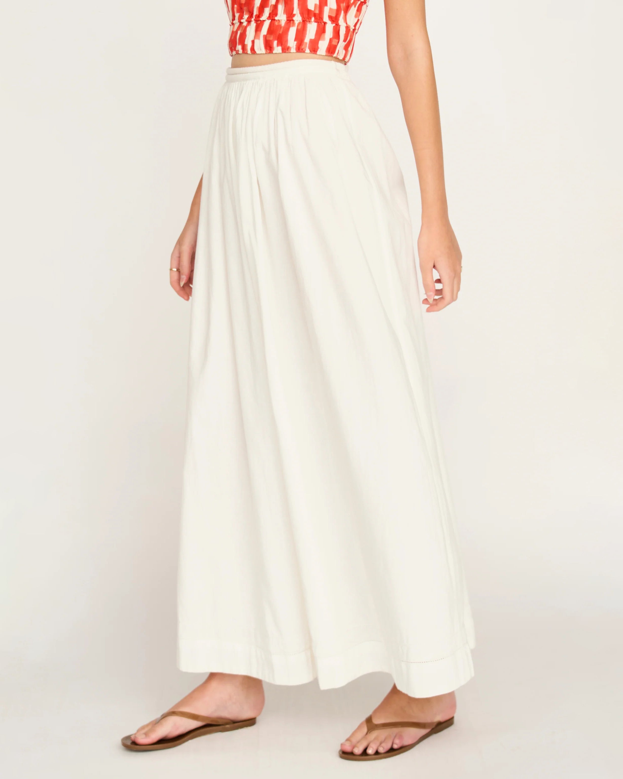 スカート Ans Dotsloevner pencil skirt White Skirts – seren